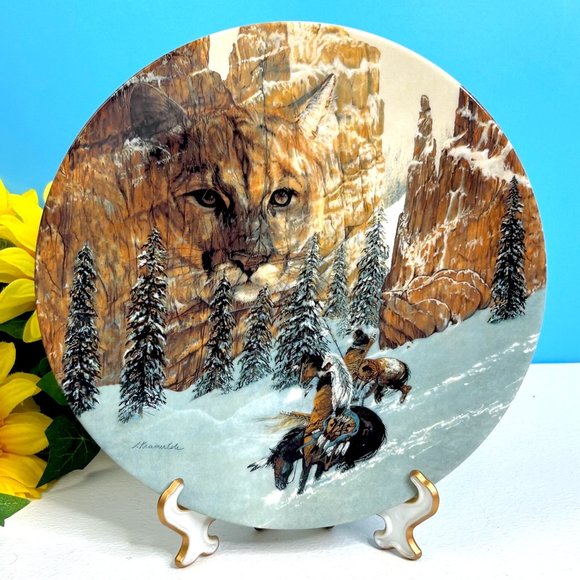 W L George The Faces of Nature CANYON OF THE CAT Julie Kramer Cole Ceramic Plate - Picture 1 of 3